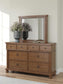 Rowlenstown  Poster Bed With Mirrored Dresser And Nightstand