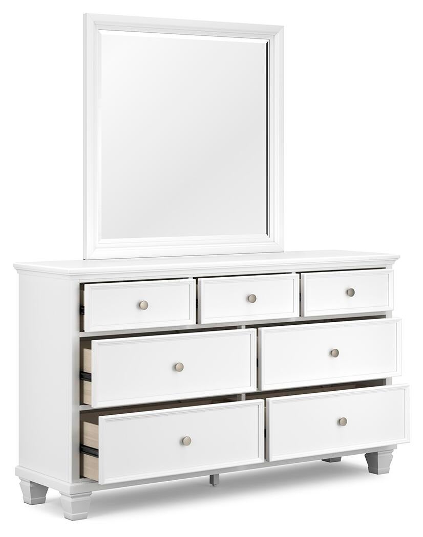 Fortman  Panel Storage Bed With Mirrored Dresser