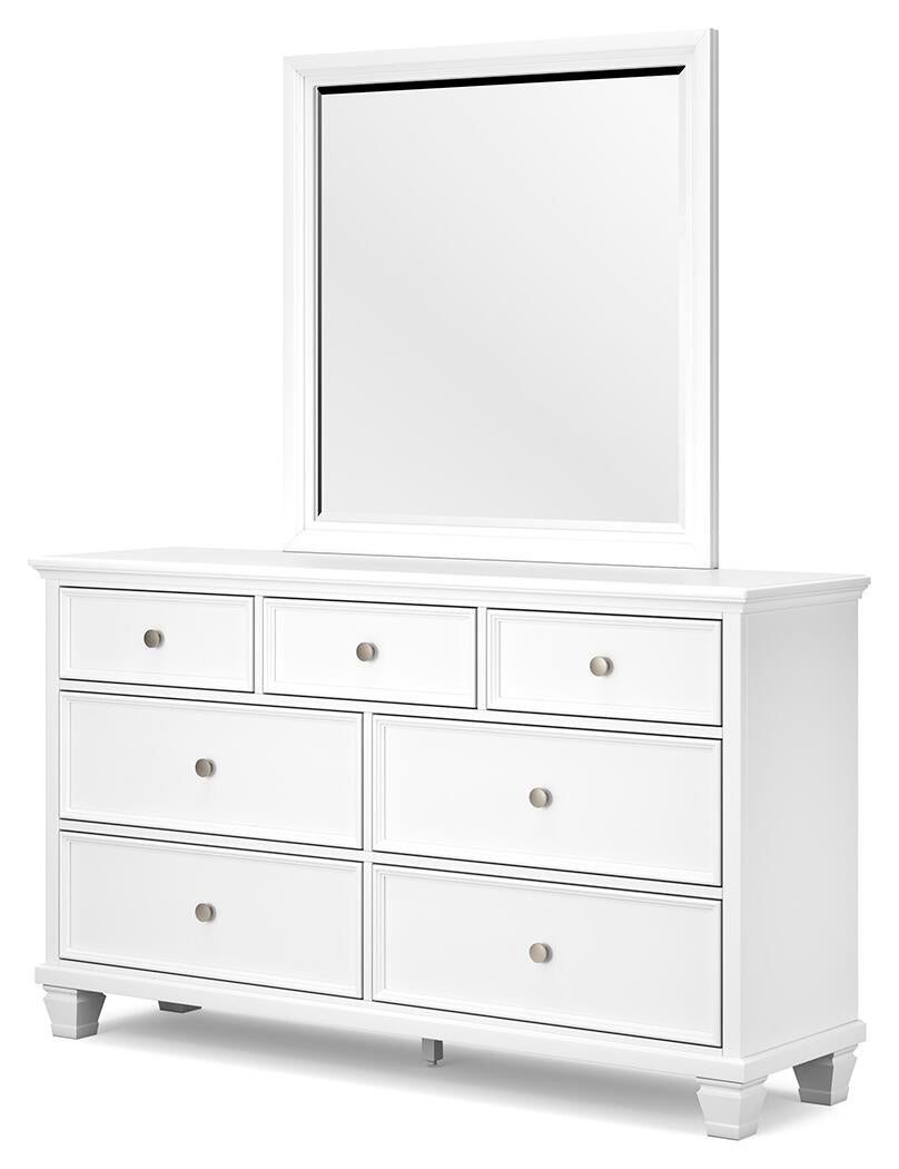 Fortman  Panel Storage Bed With Mirrored Dresser