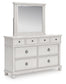 Rowlenstown  Poster Bed, Dresser, Mirror And Nightstand