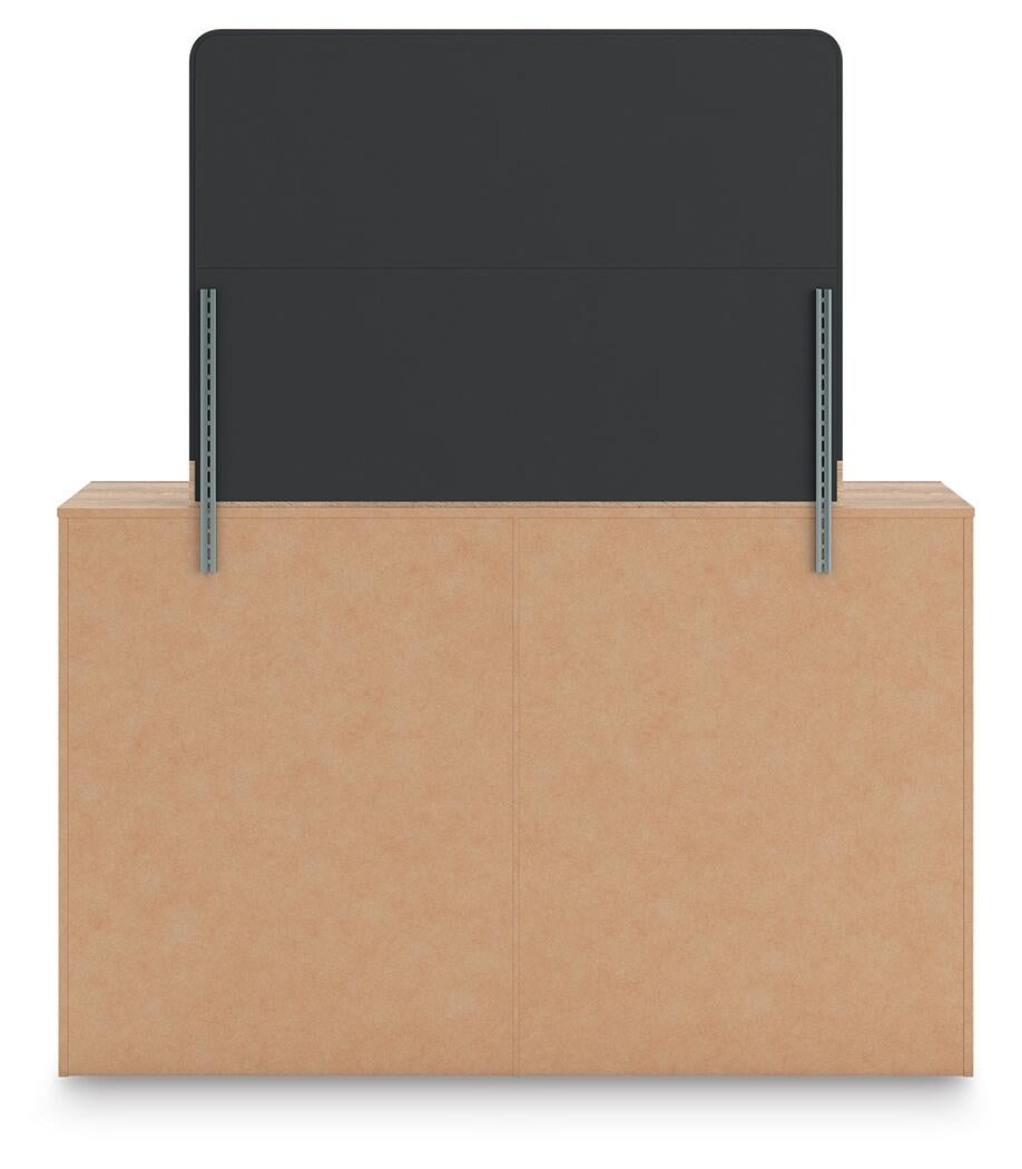 Kinlanni  Upholstered Panel Bed, Dresser, Mirror And Nightstand