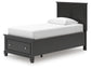 Lanolee  Panel Storage Bed, Dresser And Mirror