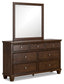 Danabrin California  Panel Storage Bed, Dresser And Mirror