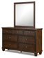 Danabrin California  Panel Storage Bed, Dresser And Mirror