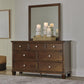 Danabrin California  Panel Storage Bed, Dresser And Mirror