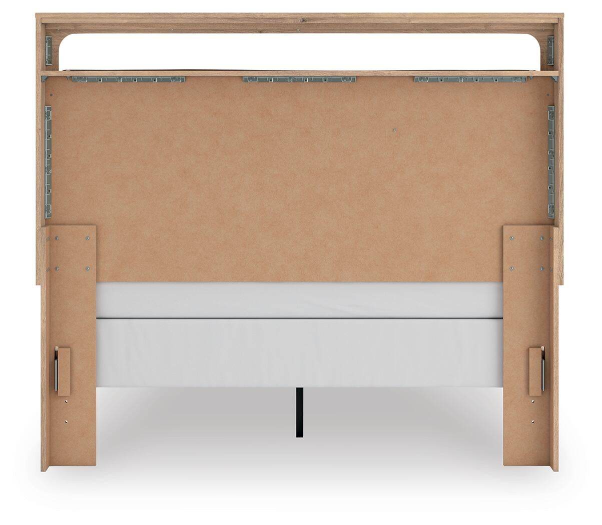 Kinlanni  Upholstered Panel Bed, Dresser And Mirror