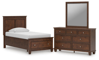 Danabrin  Panel Storage Bed, Dresser And Mirror