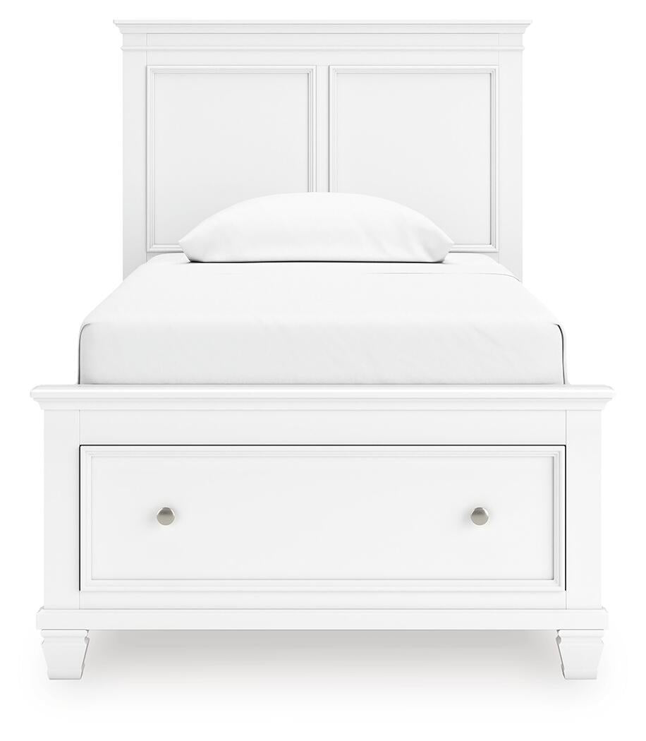 Fortman  Panel Storage Bed, Dresser And Mirror