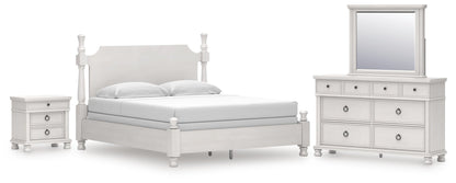 Rowlenstown California  Poster Bed, Dresser, Mirror And Nightstand