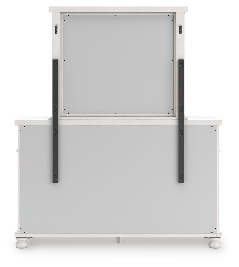 Rowlenstown  Poster Bed, Dresser And Mirror