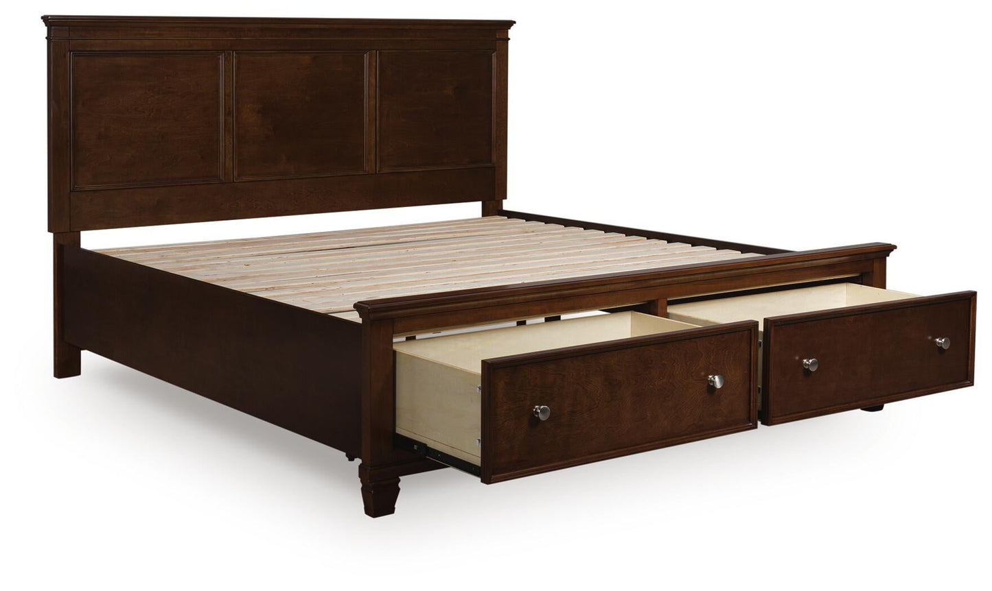 Danabrin  Panel Storage Bed, Dresser And Mirror