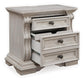Bruchandi California  Upholstered Panel Bed With Mirrored Dresser And Nightstand