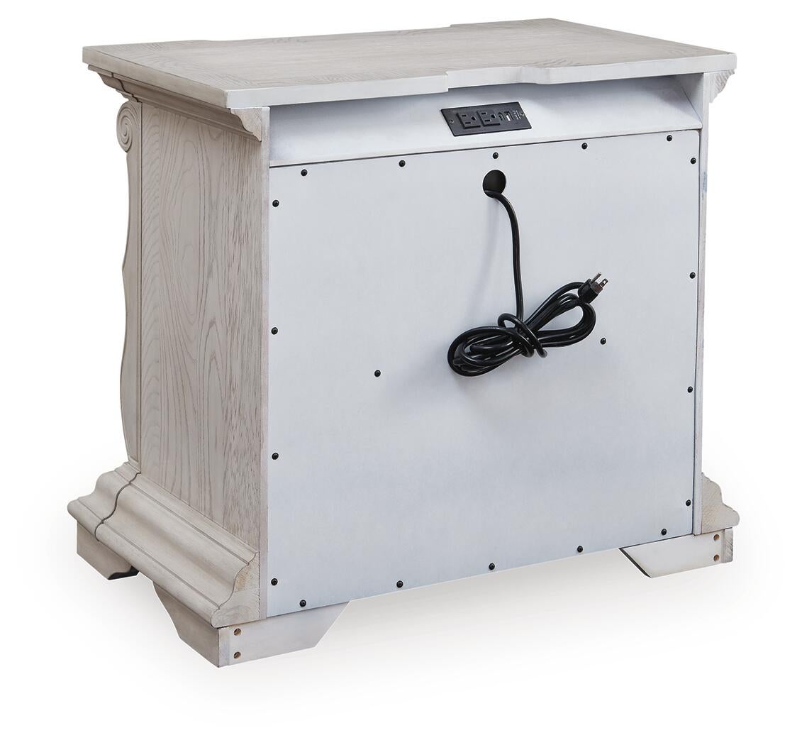 Bruchandi California  Upholstered Panel Bed With Mirrored Dresser And Nightstand