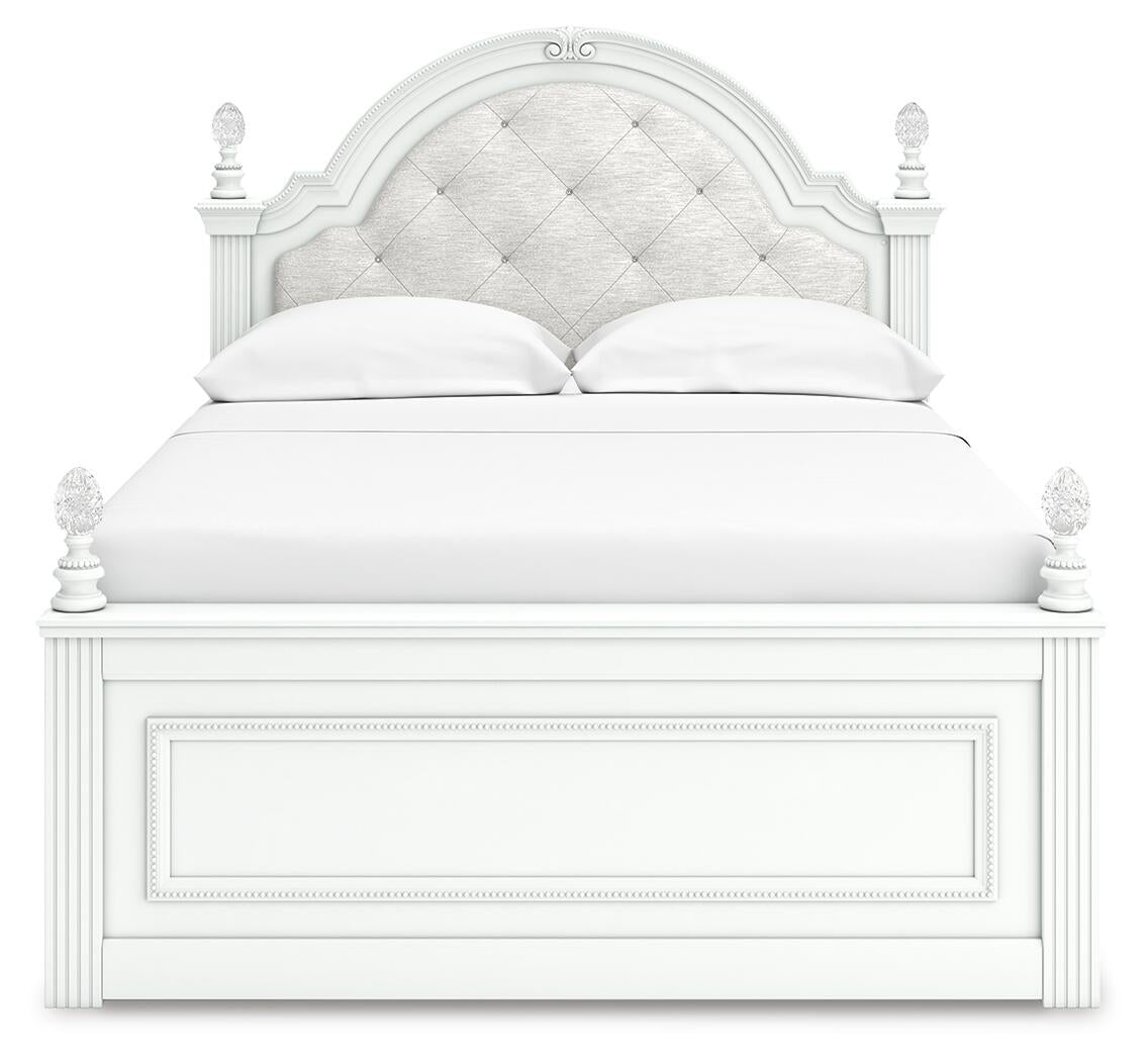 Kozlani  Upholstered Panel Storage Bed, Dresser And Mirror