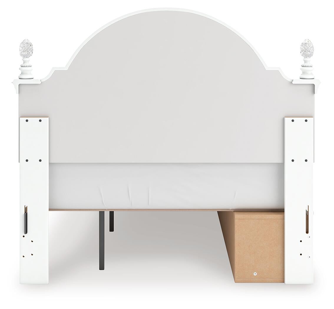 Kozlani  Upholstered Panel Storage Bed, Dresser And Mirror