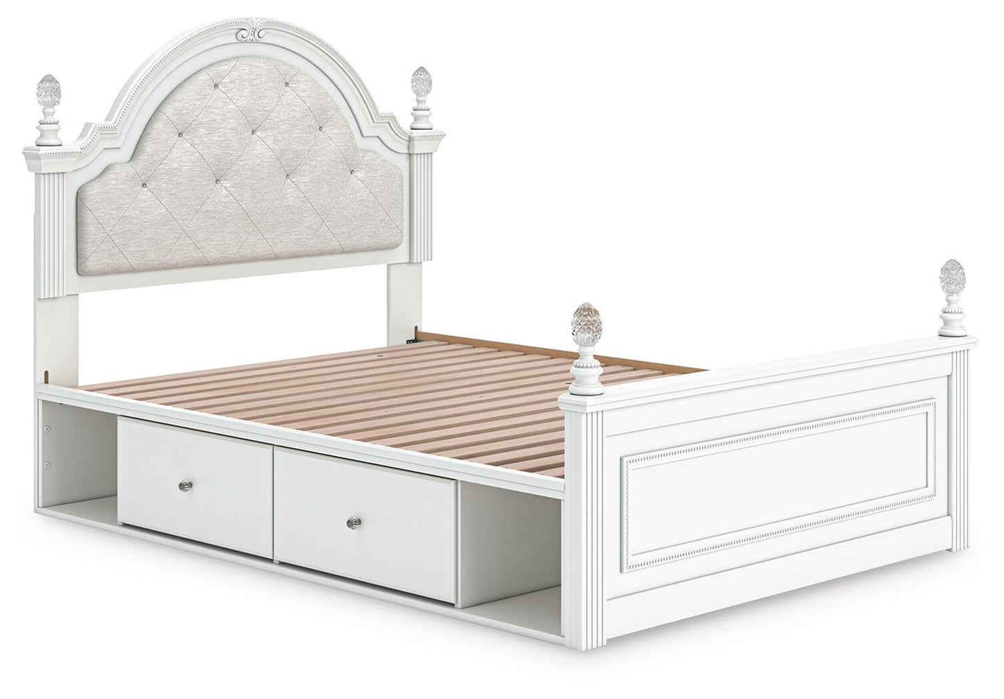 Kozlani  Upholstered Panel Storage Bed, Dresser And Mirror