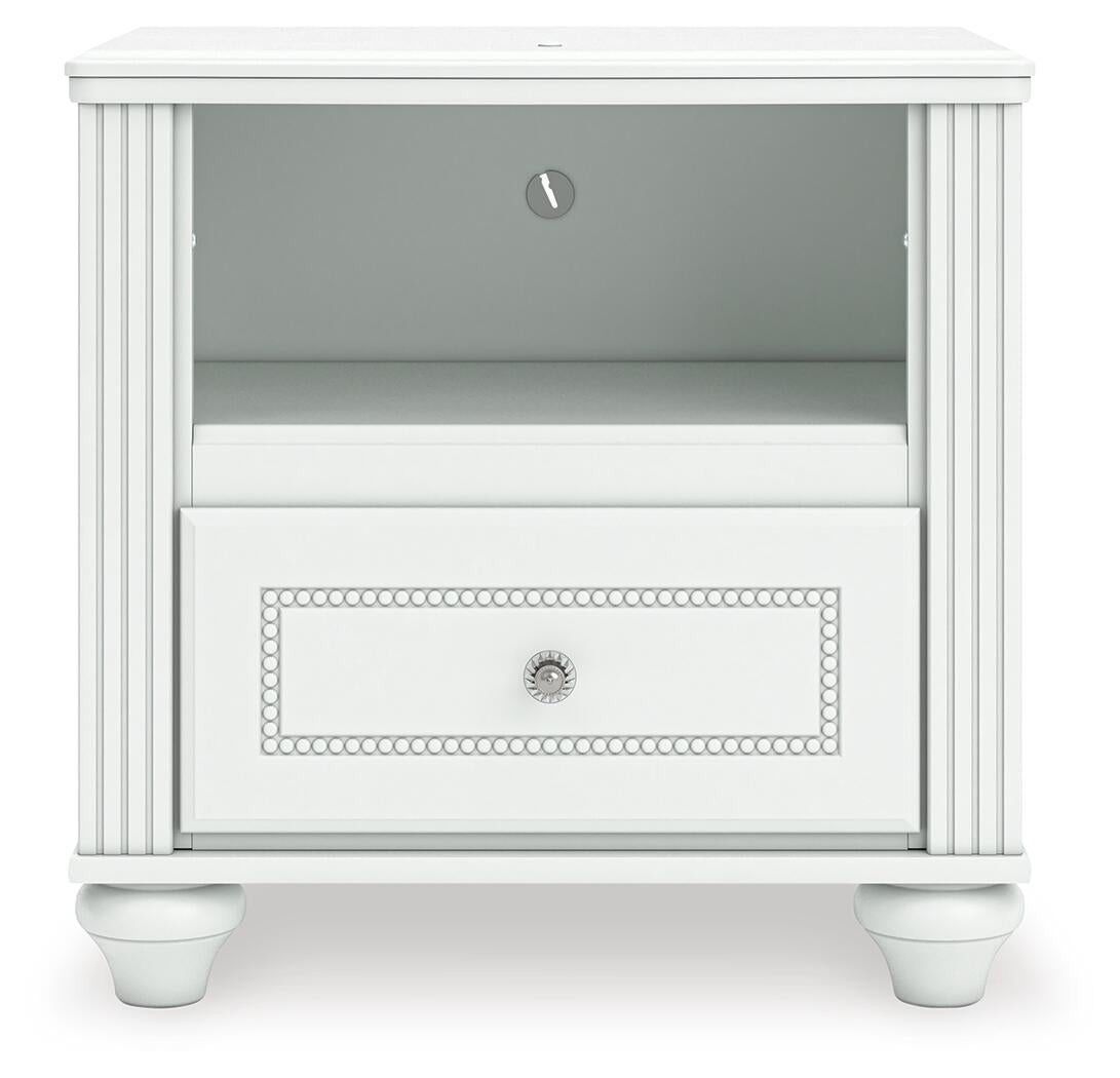 Kozlani  Upholstered Panel Bed, Dresser, Mirror And Nightstand