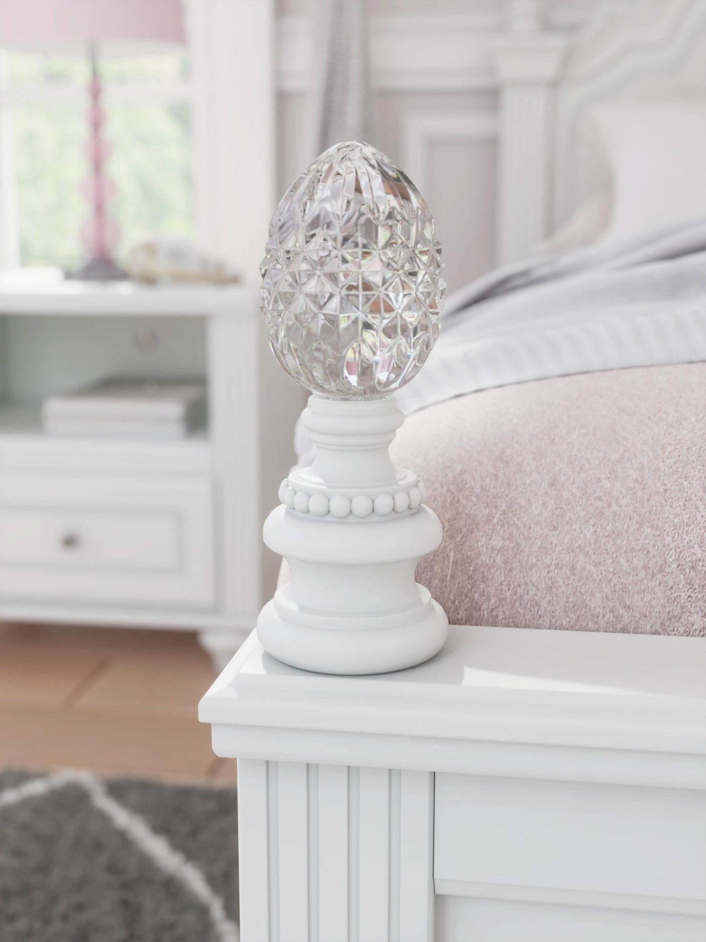 Kozlani  Upholstered Panel Bed, Dresser, Mirror And Nightstand