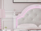 Kozlani  Upholstered Panel Bed, Dresser, Mirror And Nightstand