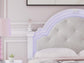 Kozlani  Upholstered Panel Bed, Dresser, Mirror And Nightstand