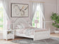 Kozlani  Upholstered Panel Bed, Dresser, Mirror And Nightstand