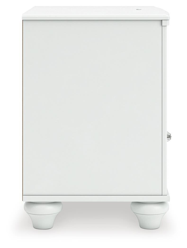 Kozlani  Upholstered Panel Bed, Dresser, Mirror And Nightstand