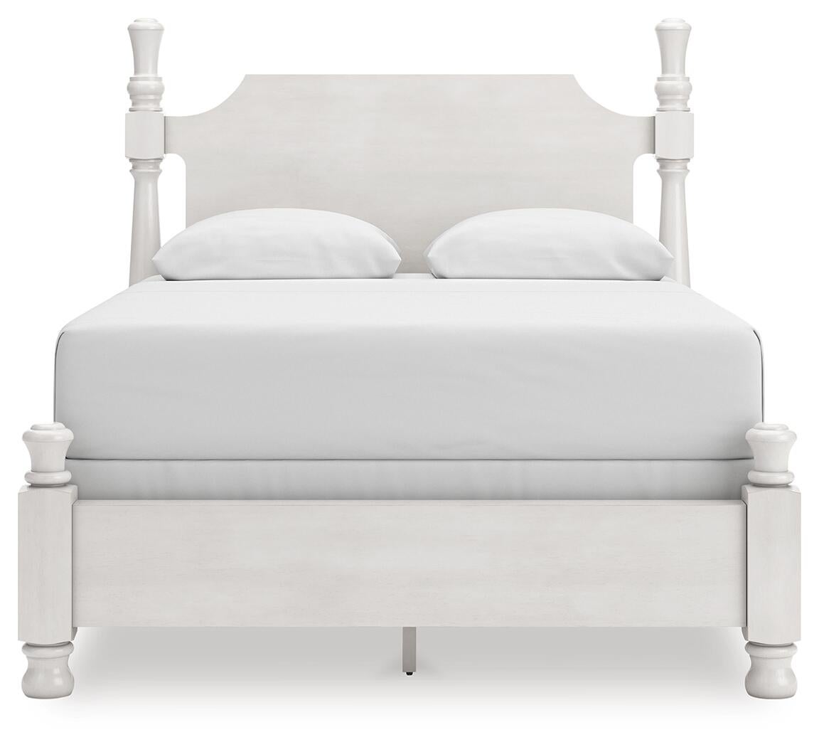 Rowlenstown  Poster Bed, Dresser, Mirror And Nightstand