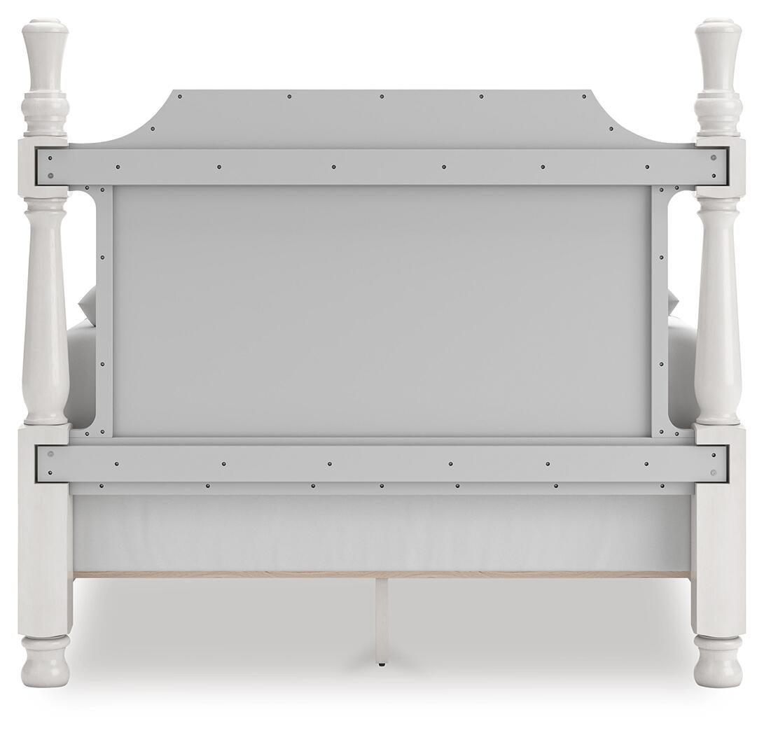 Rowlenstown  Poster Bed, Dresser, Mirror And Nightstand