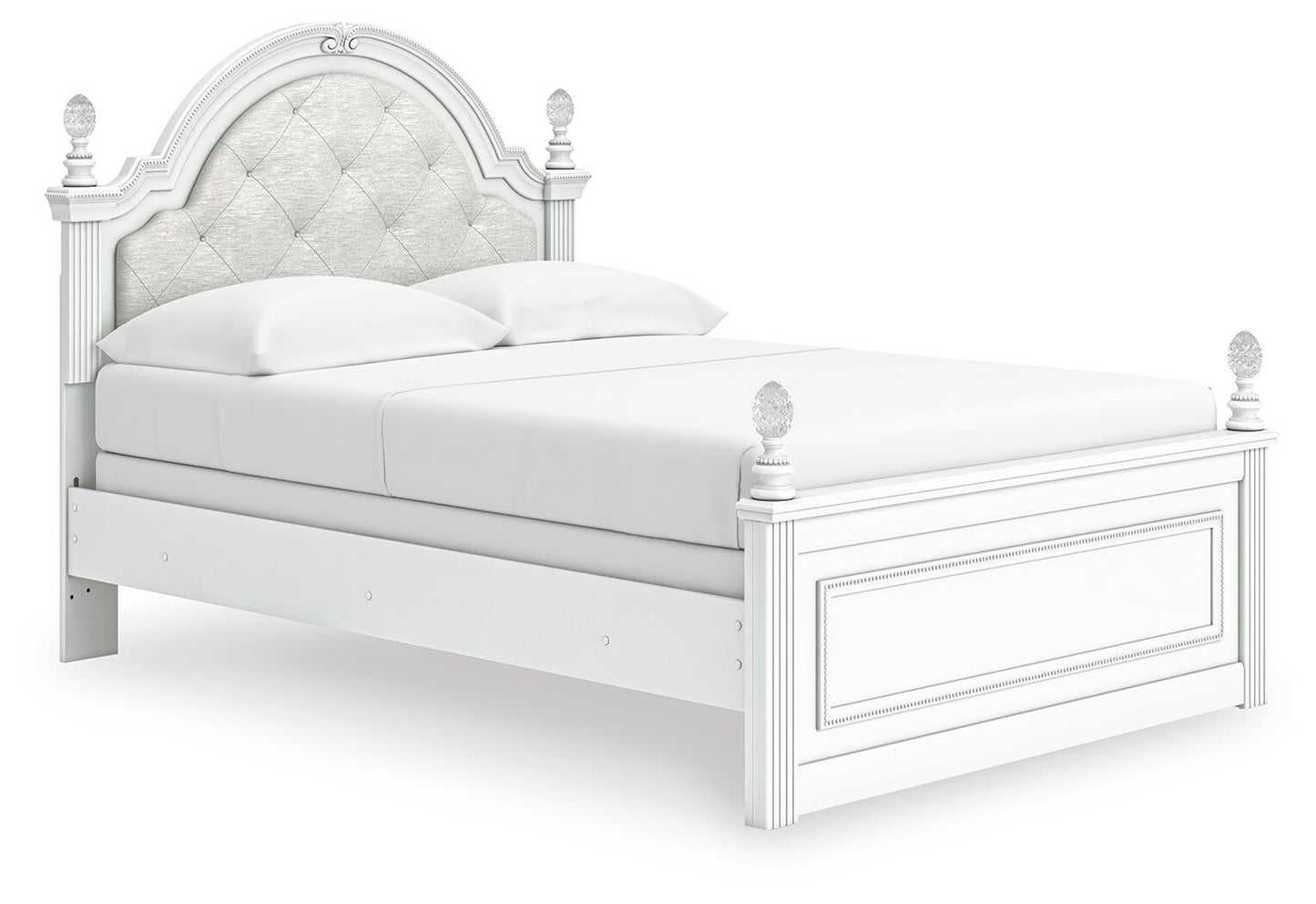 Kozlani  Upholstered Panel Bed, Dresser And Mirror