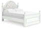 Kozlani  Upholstered Panel Bed, Dresser And Mirror