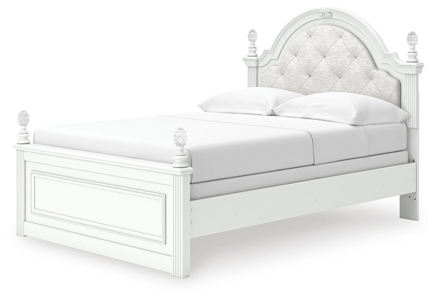 Kozlani  Upholstered Panel Bed, Dresser And Mirror