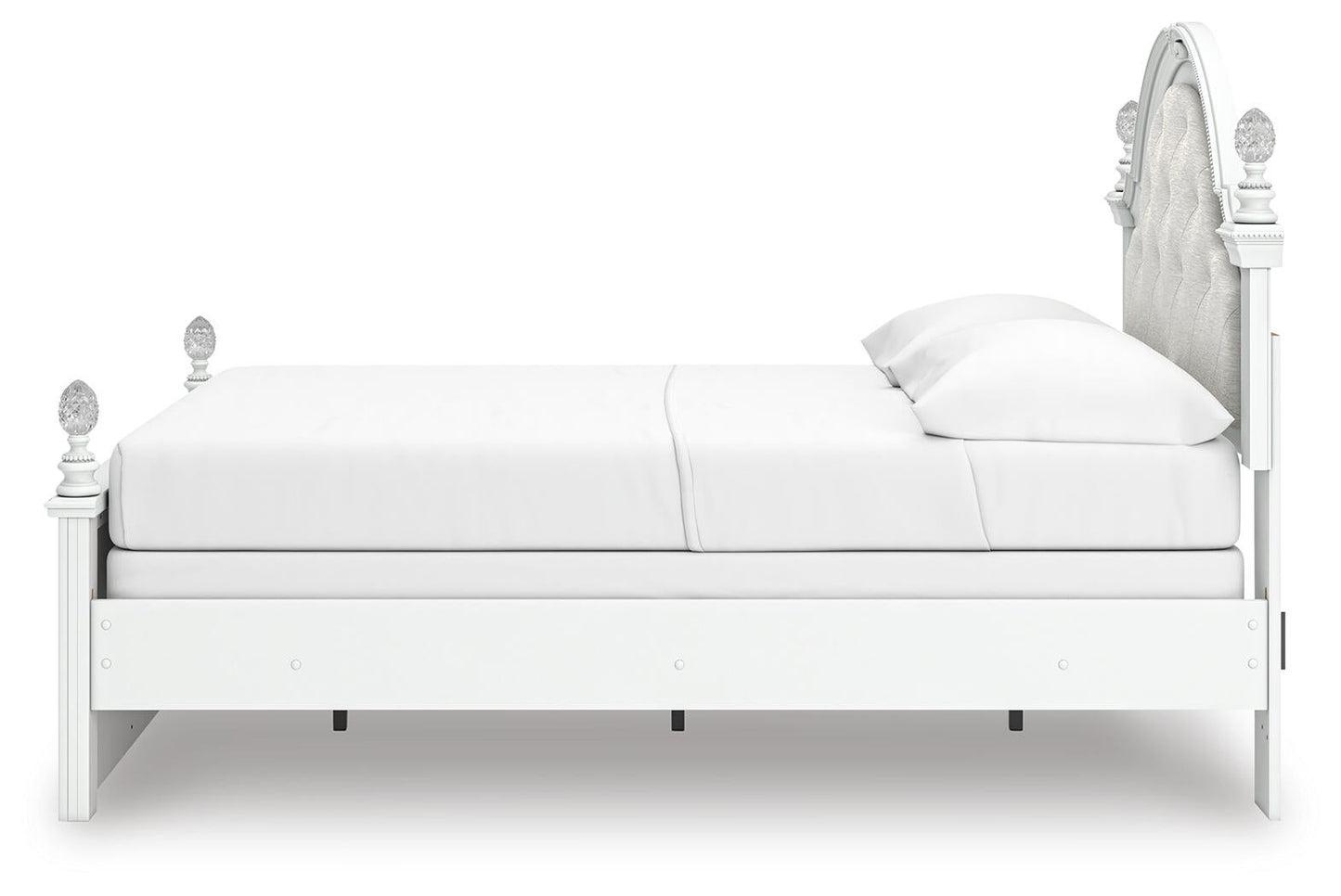 Kozlani  Upholstered Panel Bed, Dresser And Mirror