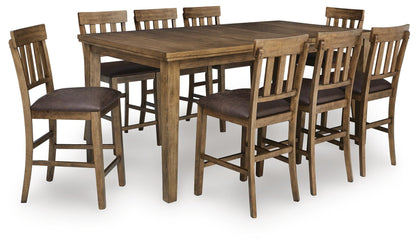 Urbinforte Counter Height Dining Table and 8 Barstools