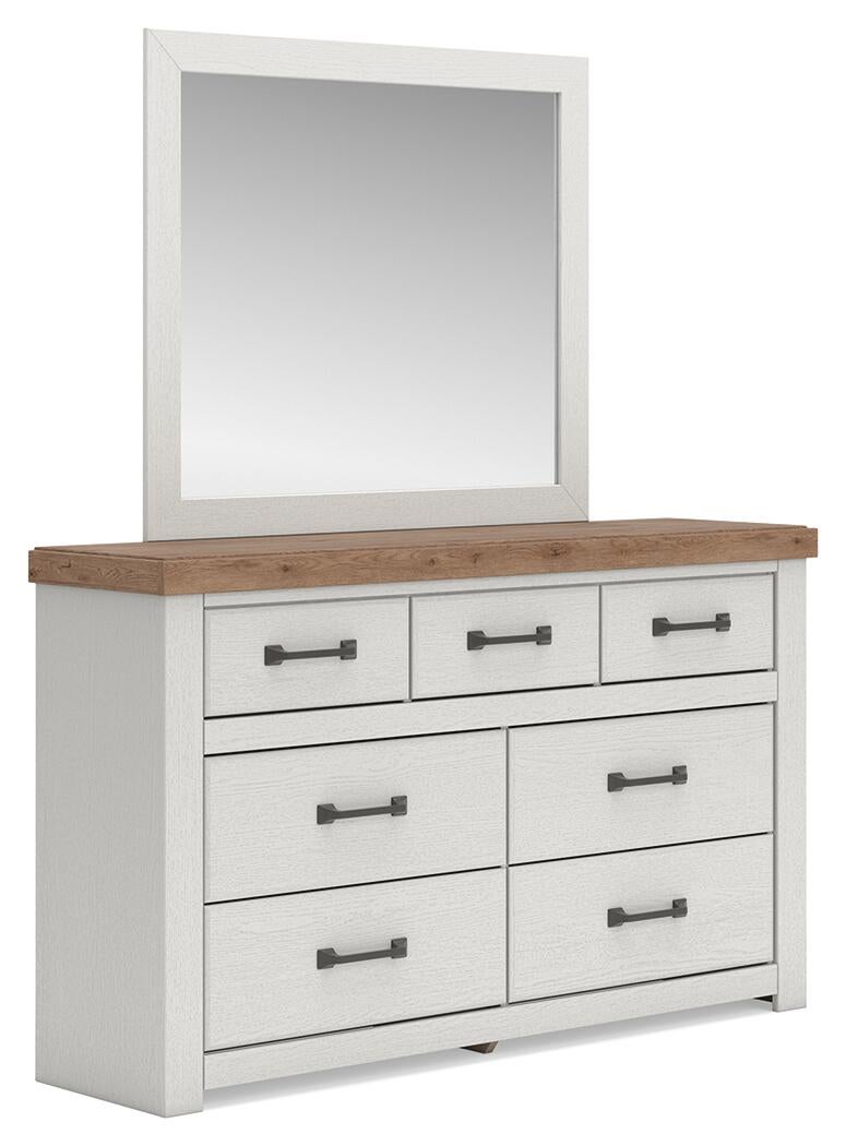 Savonport  Panel Bed, Dresser And Mirror