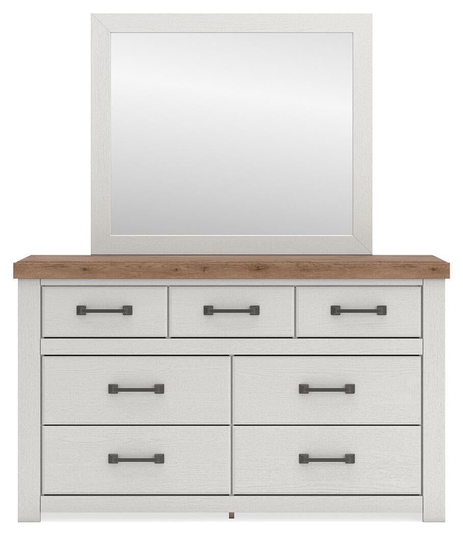 Savonport  Panel Bed, Dresser And Mirror